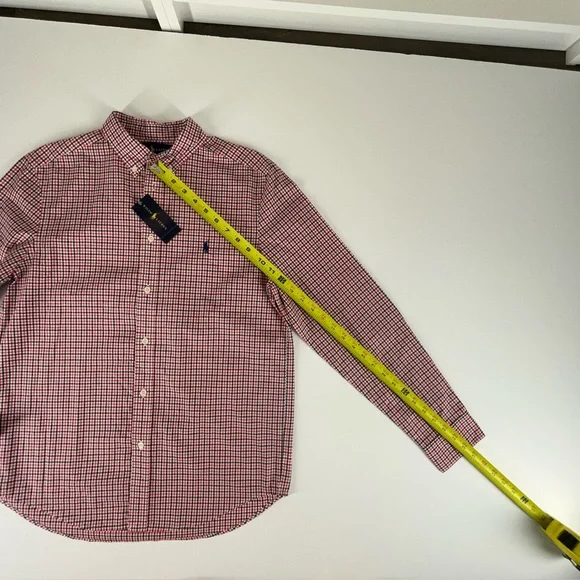Ralph Lauren Long Sleeve Gingham Button Down Casual Shirt Boys XL (18-20) NWT - Picture 10 of 13